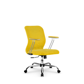 Кресло компьютерное SU-Mr-4/подл.078/осн.003 желтый в Тюмени