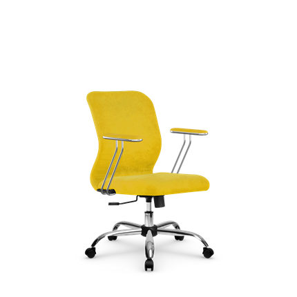 Кресло компьютерное SU-Mr-4/подл.078/осн.003 желтый в Тюмени - изображение