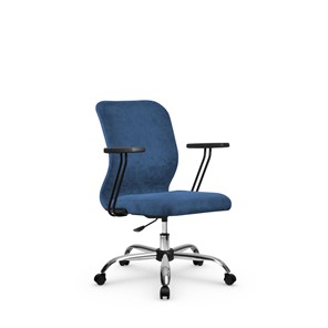 Кресло компьютерное SU-Mr-4/подл.109/осн.006 светло-синий в Тюмени
