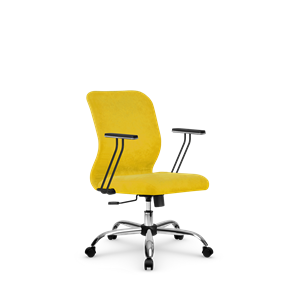 Кресло компьютерное SU-Mr-4/подл.110/осн.003 желтый в Тюмени