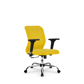 Кресло компьютерное SU-Mr-4/подл.200/осн.003 желтый в Тюмени