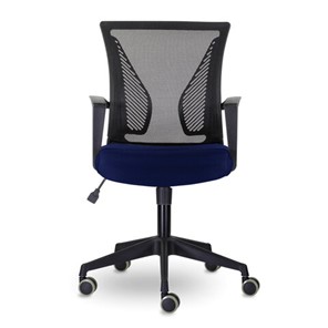 Кресло компьютерное Brabix Wings MG-309 (пластик черный, сетка, черное/синее) 532013 в Заводоуковске - предосмотр