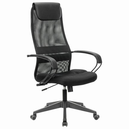 Кресло Brabix Premium Stalker EX-608 PL (ткань-сетка/кожзам, черное) 532090 в Тюмени - изображение