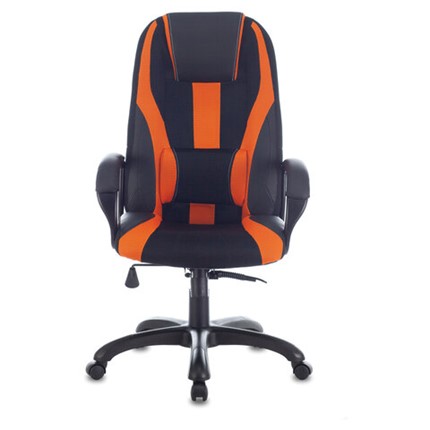 Компьютерное кресло Brabix Premium Rapid GM-102 (экокожа/ткань, черно/оранжевое) в Тюмени - изображение