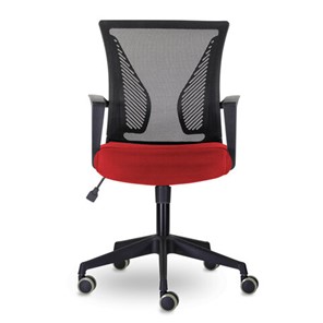 Офисное кресло Brabix Wings MG-309 (пластик черный, сетка, черное/красное) 532014 в Тюмени