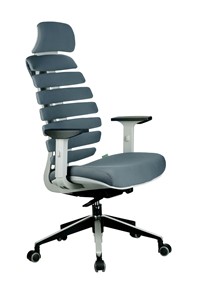 Компьютерное кресло Riva Chair SHARK (Серый/серый) в Заводоуковске - предосмотр