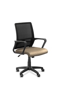 Кресло в офис Акцент, сетка YM/ткань Bahama / черная/бежевая в Заводоуковске