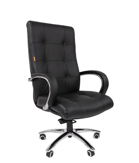 Офисное кресло CHAIRMAN 424 Кожа черная в Заводоуковске - изображение 1
