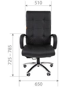 Офисное кресло CHAIRMAN 424 Кожа черная в Заводоуковске - предосмотр 4