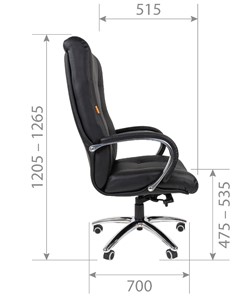 Офисное кресло CHAIRMAN 424 Кожа черная в Заводоуковске - предосмотр 5