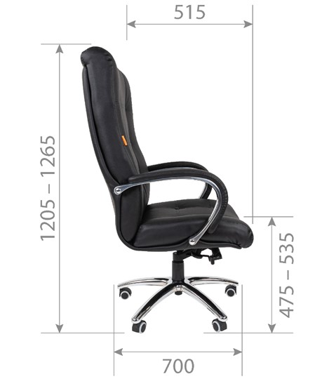 Офисное кресло CHAIRMAN 424 Кожа черная в Заводоуковске - изображение 5