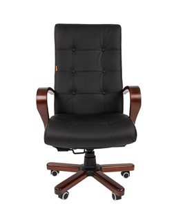 Кресло компьютерное CHAIRMAN 424 WD Кожа черная в Тюмени - предосмотр 2