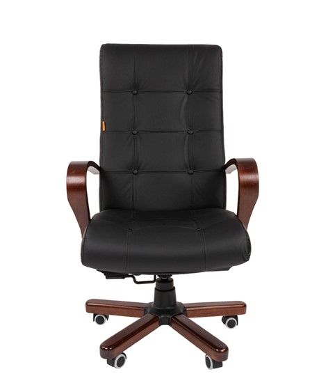 Кресло компьютерное CHAIRMAN 424 WD Кожа черная в Заводоуковске - изображение 2