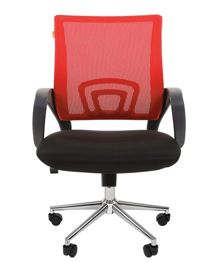 Кресло офисное CHAIRMAN 696 CHROME Сетка TW-69 (красный) в Тюмени - изображение 2