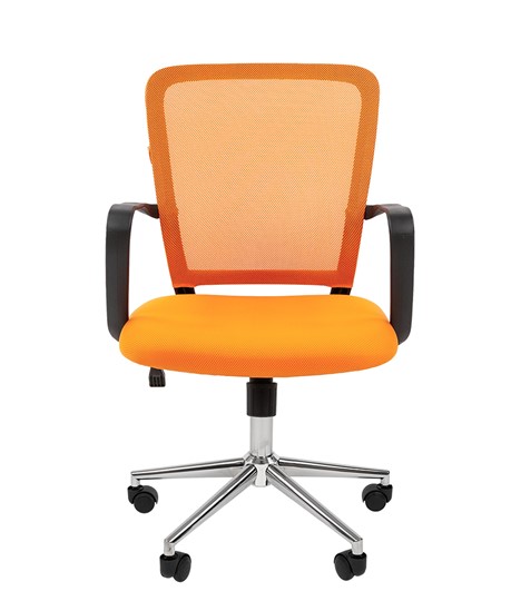 Кресло CHAIRMAN 698 CHROME new Сетка TW-66 (оранжевый) в Тюмени - изображение 2