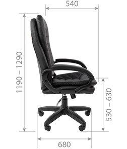Офисное кресло CHAIRMAN 795 LT, экокожа, цвет коричневый в Заводоуковске - предосмотр 3