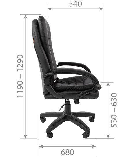 Офисное кресло CHAIRMAN 795 LT, экокожа, цвет коричневый в Заводоуковске - изображение 3
