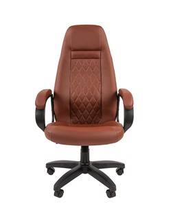 Кресло компьютерное CHAIRMAN 950LT Экокожа коричневая в Заводоуковске - предосмотр 3