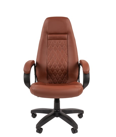 Кресло компьютерное CHAIRMAN 950LT Экокожа коричневая в Заводоуковске - изображение 3
