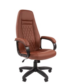 Кресло компьютерное CHAIRMAN 950LT Экокожа коричневая в Тюмени