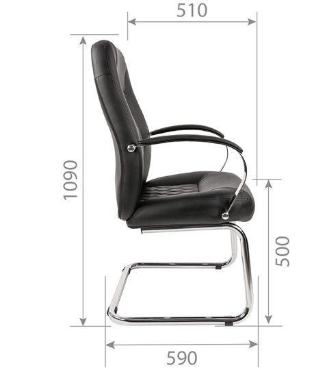 Кресло CHAIRMAN 950V Экокожа черная в Тюмени - изображение 5