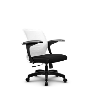 Компьютерное кресло SU-M-4/подл.160/осн.001, Белый/Черный в Тюмени
