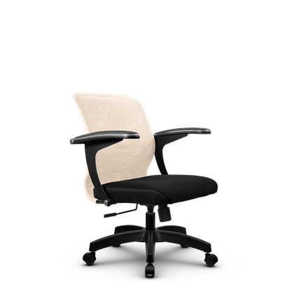 Кресло офисное SU-M-4/подл.160/осн.001, Бежевый/Черный в Заводоуковске - изображение
