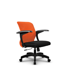 Кресло офисное SU-M-4/подл.160/осн.001, Оранжевый/Черный в Тюмени