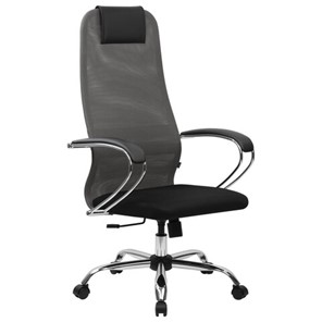 Офисный стул BRABIX PREMIUM "Ultimate EX-800" хром, плотная двойная сетка Х2, черное/серое, 532912 в Тюмени