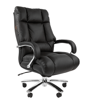 Офисное кресло CHAIRMAN 405 черное нат.кожа/экокожа в Заводоуковске - изображение