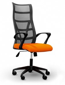 Кресло офисное ДамОфис 5600, оранж/черное в Ишиме