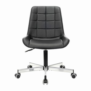 Офисное кресло Brabix Deco MG-316 (без подлокотников, пятилучие серебристое, экокожа, черное) 532080 в Тюмени