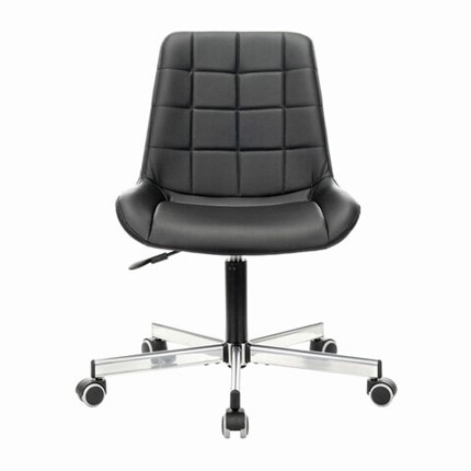 Офисное кресло Brabix Deco MG-316 (без подлокотников, пятилучие серебристое, экокожа, черное) 532080 в Тюмени - изображение