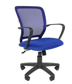 Компьютерное кресло CHAIRMAN 698 black TW-05, ткань, цвет синий в Тюмени