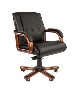 Компьютерное кресло CHAIRMAN 653M кожа черная в Заводоуковске - предосмотр