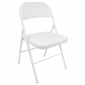Офисный стул складной BRABIX "Golf Plus CF-003 КОМФОРТ", белый каркас, кожзам белый, 532888 в Тюмени