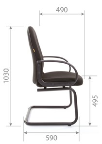 Офисный стул CHAIRMAN 279V JP15-2, ткань, цвет черный в Тюмени - предосмотр 4