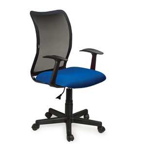 Офисное кресло Brabix Spring MG-307 (с подлокотниками, комбинированное синее/черное TW) в Тюмени