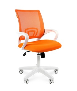 Компьютерное кресло CHAIRMAN 696 white, ткань, цвет оранжевый в Тюмени