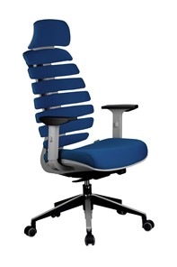 Офисное кресло Riva Chair SHARK (Синий/серый) в Тюмени