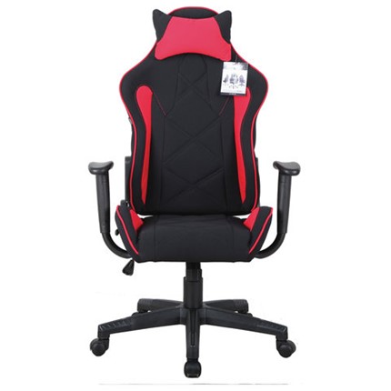 Кресло офисное Brabix GT Racer GM-100 (подушка, ткань, черное/красное) 531820 в Заводоуковске - изображение