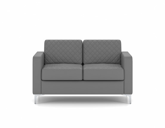 Прямой диван Актив двухместный, серый в Заводоуковске - изображение
