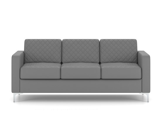 Прямой диван Актив трехместный, серый в Тюмени - изображение