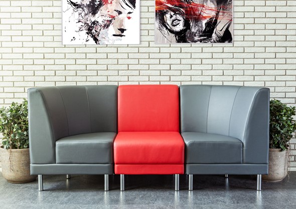 Офисный диван мягкий модульный Александрия 3-х местный в Заводоуковске - изображение