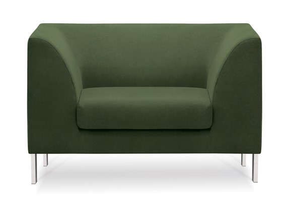 Кресло в офис  Сиеста, ткань Сахара / зеленая С39 в Тюмени - изображение