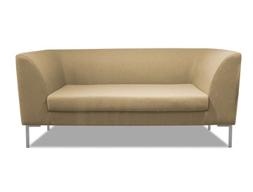 Мягкий офисный диван Сиеста 2-местный, ткань Bahama / бежевая в Тюмени