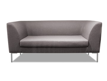 Мягкий офисный диван Сиеста 2-местный, ткань Bahama / серая в Заводоуковске