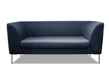 Офисный диван мягкий Сиеста 2-местный, ткань Bahama / синяя в Тюмени