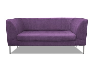 Офисный диван мягкий Сиеста 2-местный, ткань Сахара / фиолетовая С33 в Заводоуковске
