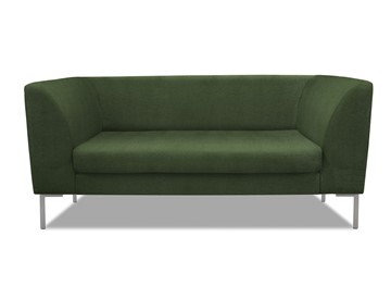 Офисный диван Сиеста 2-местный, ткань Сахара / зеленая С39 в Тюмени